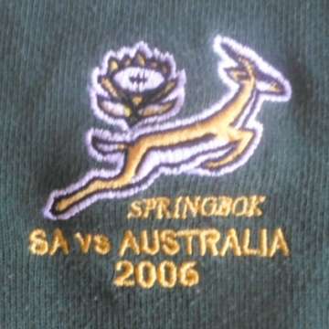 S.A Springbok Rugby Jersey - S.A vs Australia 2005 - XL - Collective Piece - Very Scarce