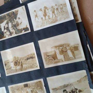 Vintage Photo Album With More Than 40 Photo's And Postcasrds - See Photo's