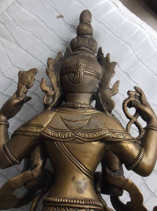 Old Tibetan Brass Buddhism 4 arms