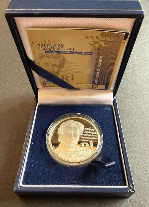 2011 JM Coetzee - Nobel Laureate - Silver R1 Proof - in original SAM box - includes COA