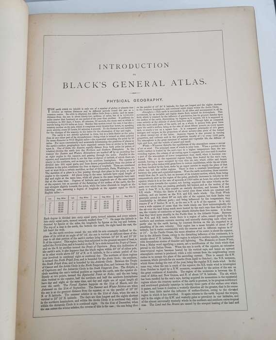 Black's General Atlas of The World 1890
