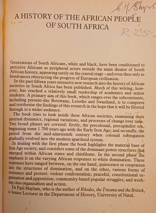 A history of the African people of South Africa