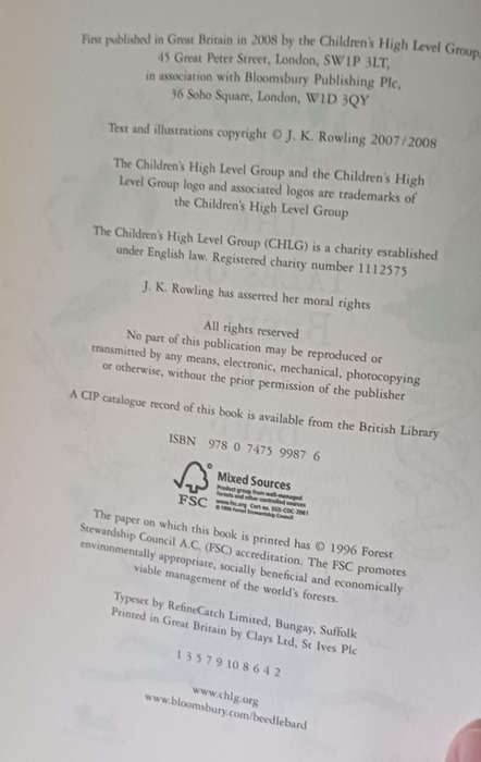 The Tales of Beedle the Bard - J k Rowlings