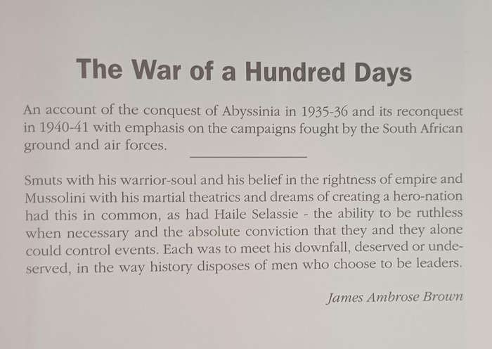 The war of a hundred days - Springboks in Somalia and Abyssinia 1940 - 41