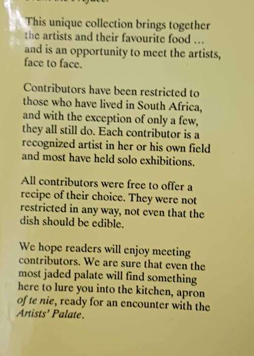 Artists' Palate - collection of artists recipes