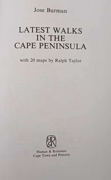 2 Books on Walks on the Cape Peninsula
