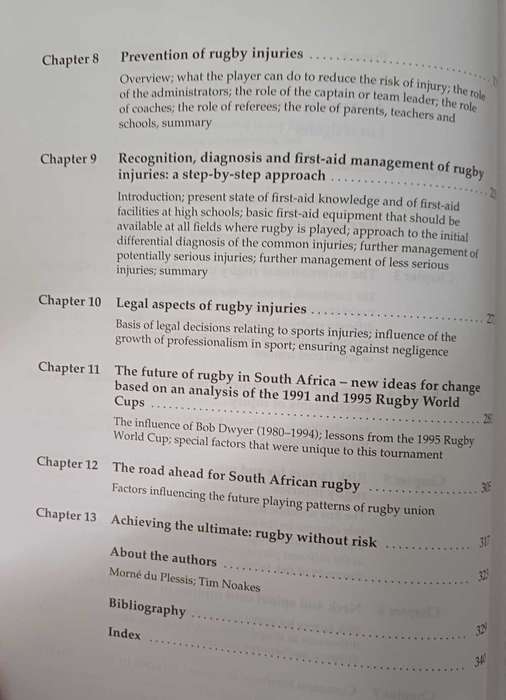 Rugby without risk - Tim Noaks & Morne du Plessis
