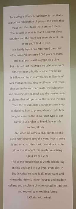 South African Wine - A celebration