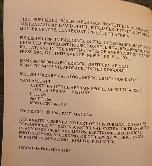 A history of the African people of South Africa