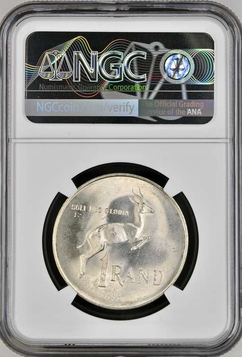S. Africa: 1966 English Silver R1 NGC Certified MS65
