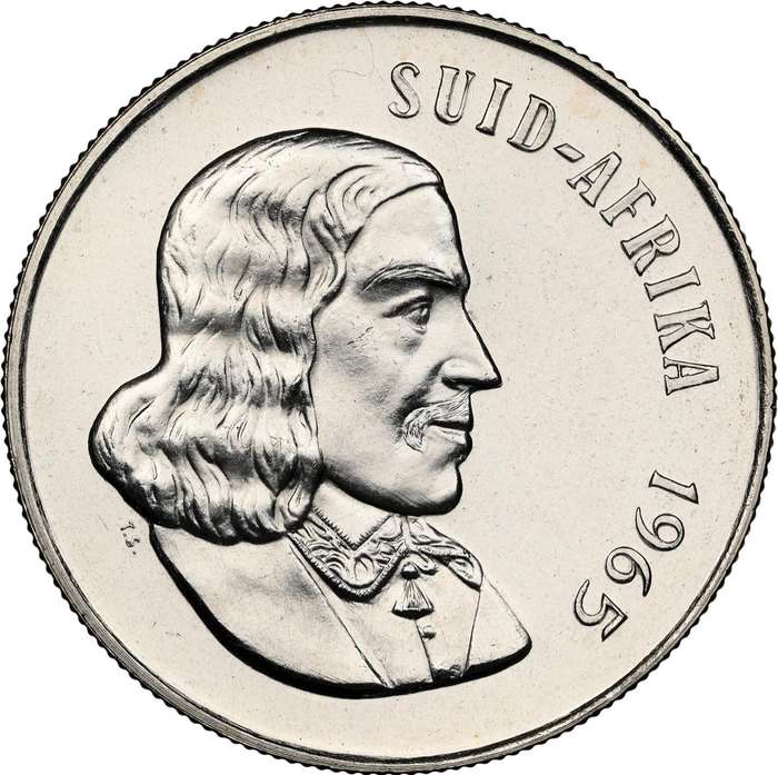 S. Africa: 1965 Afrikaans Silver R1 NGC Certified PF66