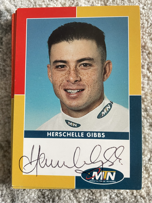 MTN Herschelle Gibbs signed card