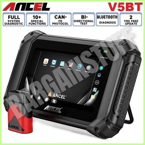 Ancel V5 BT Bluetooth All System OBD2 Diagnostic Tool with 10 Reset Function, Bi-directional Control