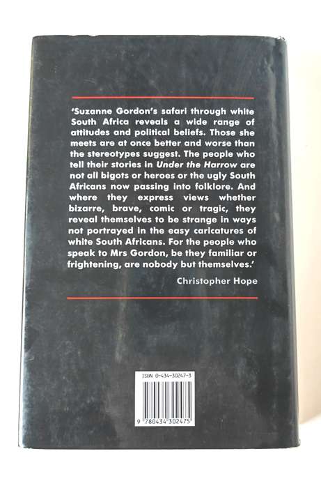 Under the Harrow: Lives of White South Africans Today by  Suzanne Gordon