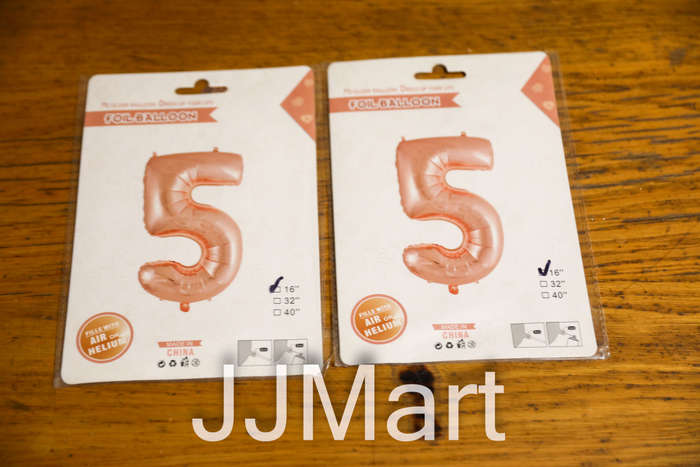 Foil balloon Rose Gold No 5 x 2