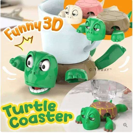 Funny Turtle Coaster -Pink