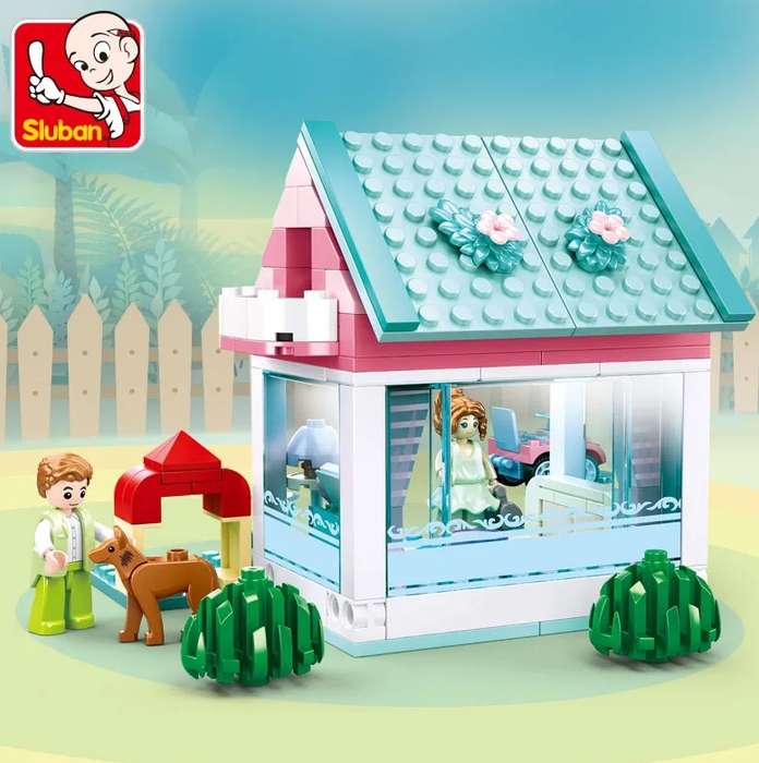 Sluban Building Block Toys Girls Dream Creator B0821 Sweetie House 244PCS (Box damaged))
