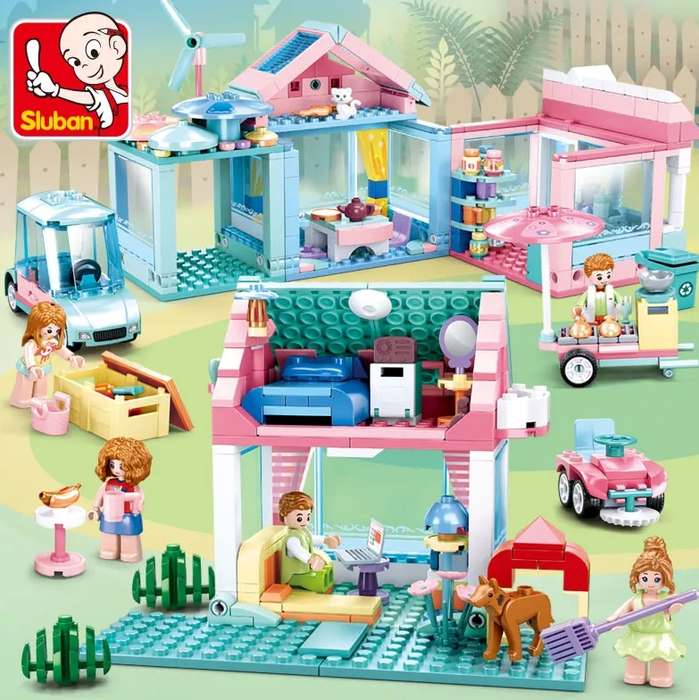 Sluban Building Block Toys Girls Dream Creator B0821 Sweetie House 244PCS (Box damaged))