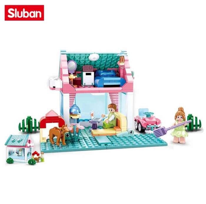 Sluban Building Block Toys Girls Dream Creator B0821 Sweetie House 244PCS (Box damaged))
