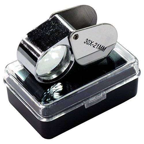 30x 21mm Jewellers Loupe Magnifying glass with storage case