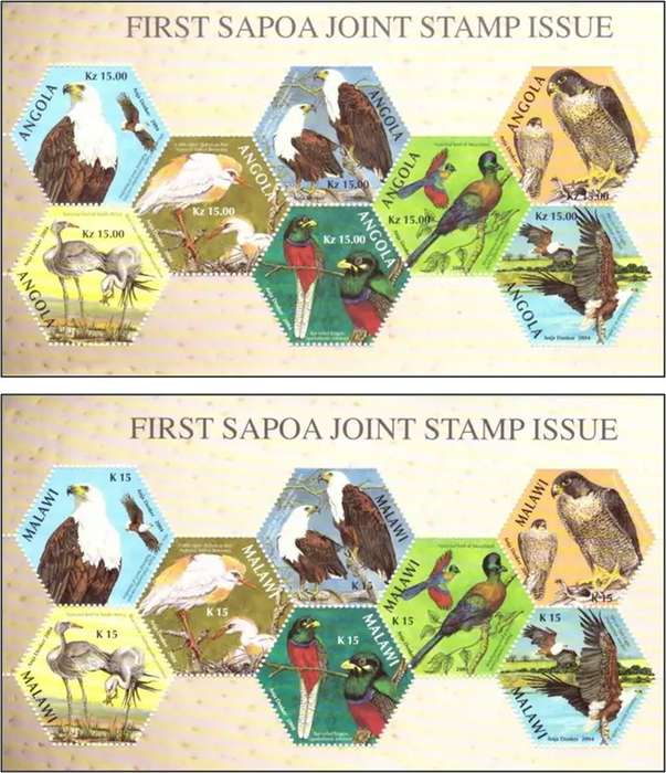 2008 SAPOA First Joint Stamp Issue Sheetlets Complete UMM(**) Incl. Rare Malawi & Angola Sheetlets