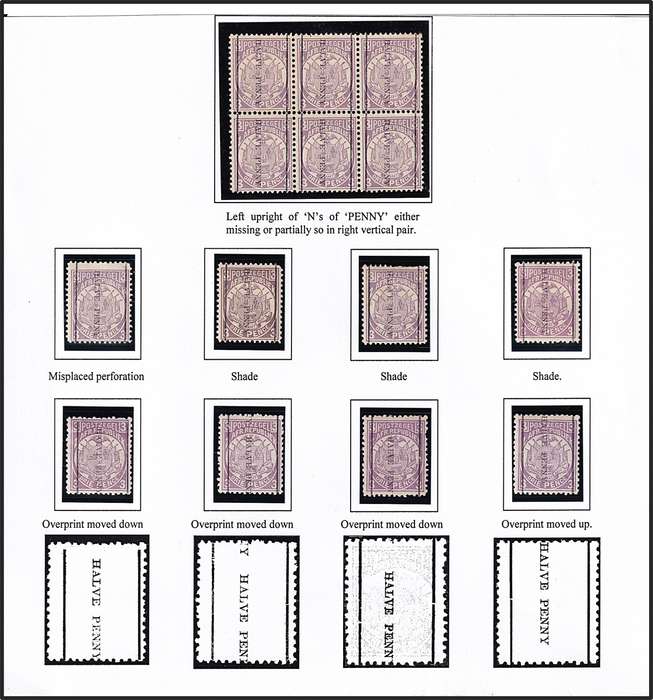1885 ZAR ½d on 3d CC.197 UMM/MM Variety Selection Described