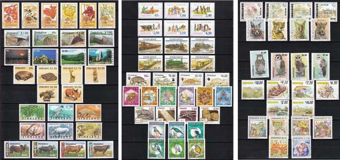 1996-1999 Zimbabwe UMM(**) Year Issues Complete @ CV  R1,500+