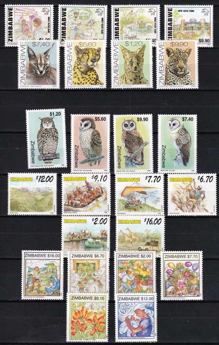 1996-1999 Zimbabwe UMM(**) Year Issues Complete @ CV  R1,500+