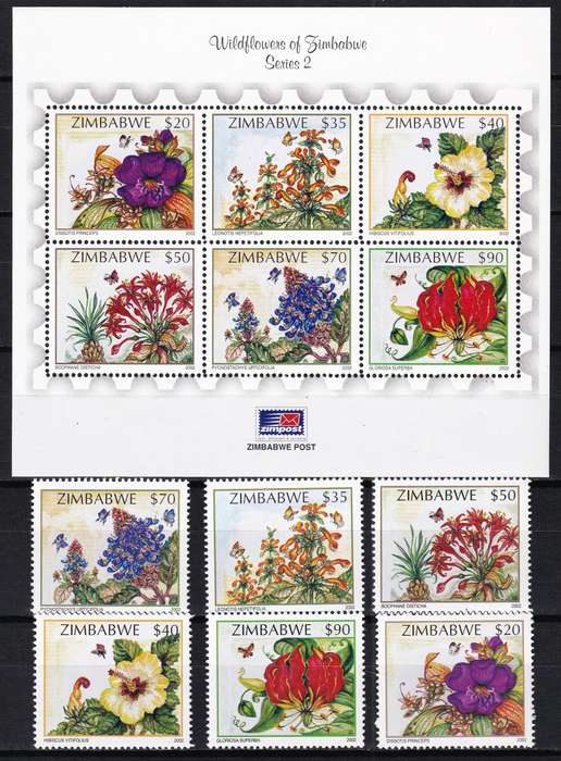 2002 Zimbabwe UMM(**) Year Issues & Minisheets Complete @ CV  R1,300+