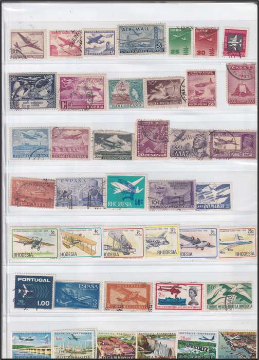 Folder with Huge Lot of Aircraft Thematic Stamps & Covers - Great Lot!!!