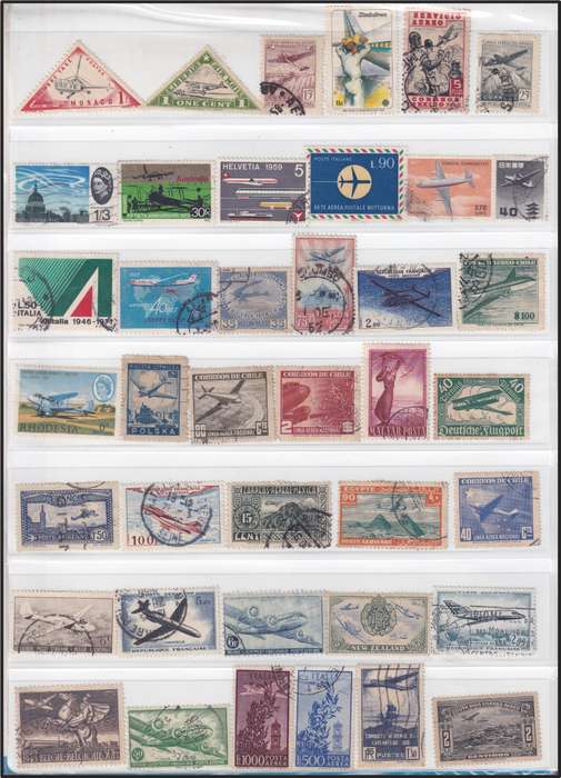 Folder with Huge Lot of Aircraft Thematic Stamps & Covers - Great Lot!!!