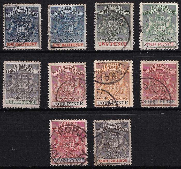 1892 BSAC Definitive CC.18/28 (No 3/-) Used S/Set  @ CV  R4,000