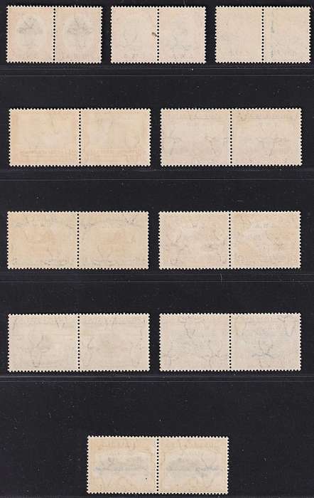 1927/30 SWA Overprint on Pictorials Full MM(*) Set (CC.81/90) @ CV  R12,750