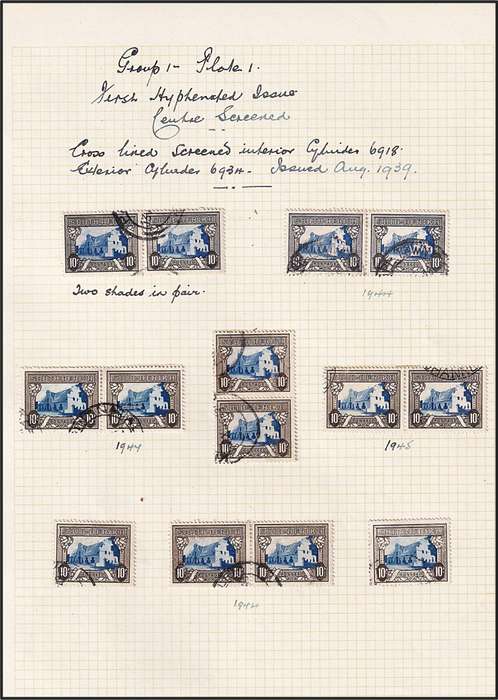 1933/48 Union 1/- to 10/- Study Lot on Pages - High CV Lot!