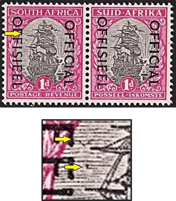 1950 Union 1d UMM(**) Official CC.42 with UHB Var - Bird in the Sky+