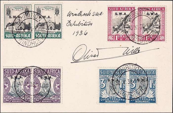1936 SWA Exhibition Airmail Post Card - Beautiful Item