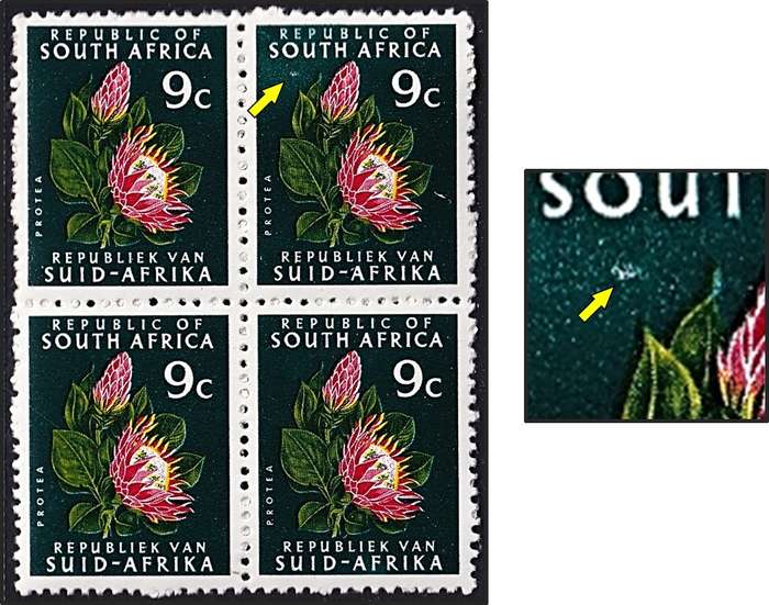 1973 RSA 9c UMM(**) CC.332 Flaw - Light Patch Top Left Corner