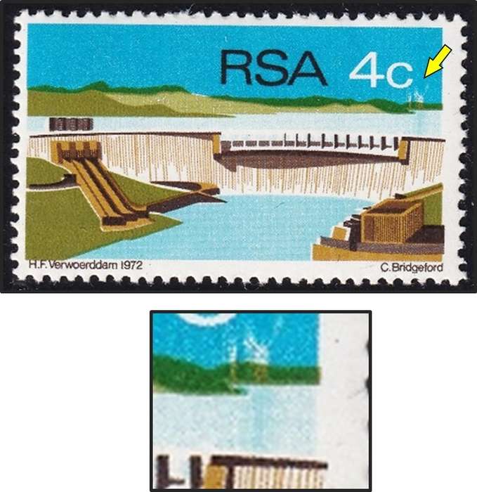 1972 RSA 4c UMM(**) Listed Variety - Smoke/Smudge on Horizon