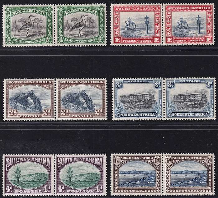 1931 SWA 1st Pictorials MM(*) Set of 12,  All UP-PERF @ CV  R6,530