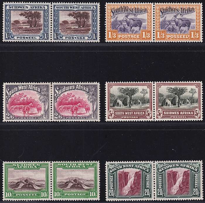 1931 SWA 1st Pictorials MM(*) Set of 12,  All UP-PERF @ CV  R6,530