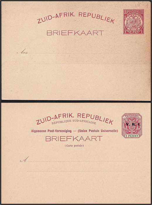 8 x Transvaal/ZAR/VRI Post Cards, Used/Unused - Good Postmarking & Handstamps!