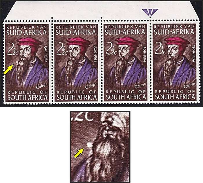 1964 RSA Calvin's Death UMM(**) Positional Variety - White Blob on Beard - Rare!