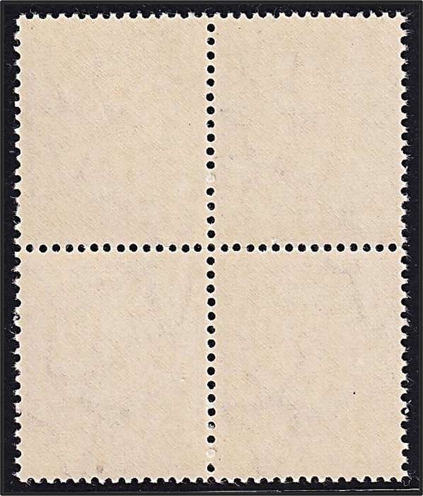 1936 Union ½d UMM(**) Block - Tagged Left Ear & V-Line Left of Buck