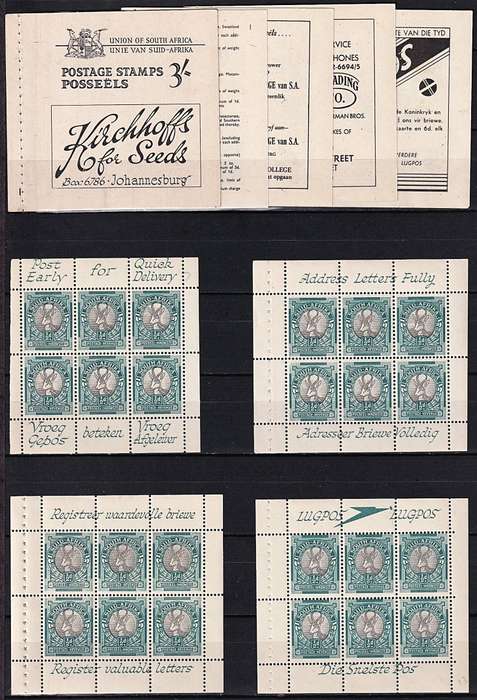 1948 Union Booklet No.20 Unexploded + Exploded - All Panes Different Slogans - Nice Collection