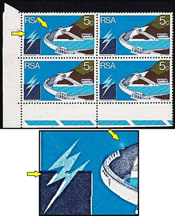 1972 RSA HF Verwoerd Dam UMM(**) Block - Broken Bolt & Splash at Damwall