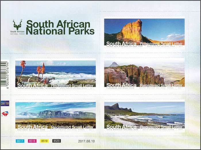 2017 RSA National Parks III UMM(**) Scarce Self-Adhesive Minisheet  @ R900