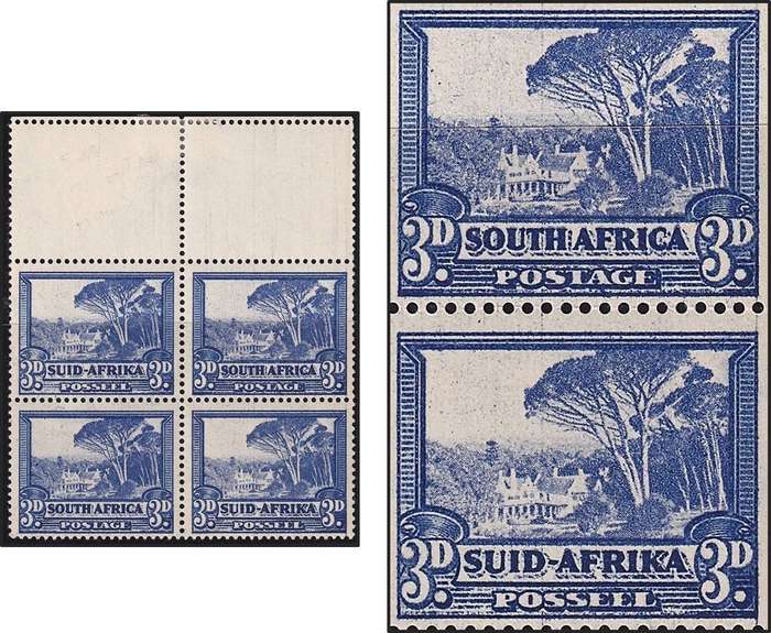 1940 Union 3d UMM/MM Block - Heavily Smudged Printing & V-Lines