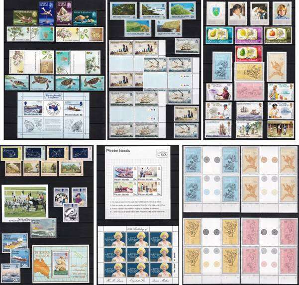 Modern Pitcairn Island UMM(**) Sets, Minisheets & Gutter Blocks - High Value Lot!