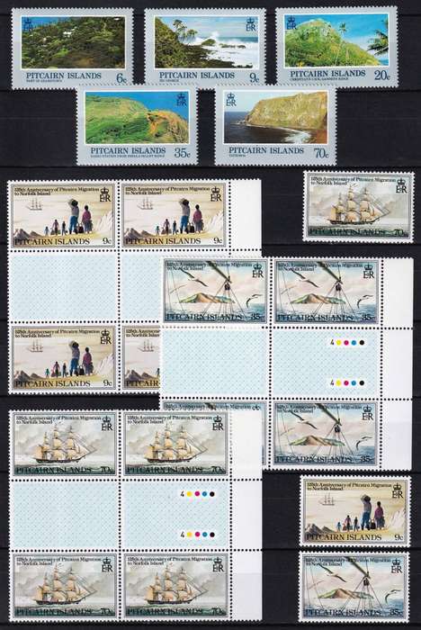 Modern Pitcairn Island UMM(**) Sets, Minisheets & Gutter Blocks - High Value Lot!