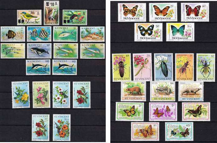 1974-1980 St. Vincent UMM(**) Animal Themed Issues @ CV  R1,750+